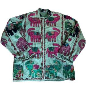 Vintage Elephant Patched Jacket Sz L /LX